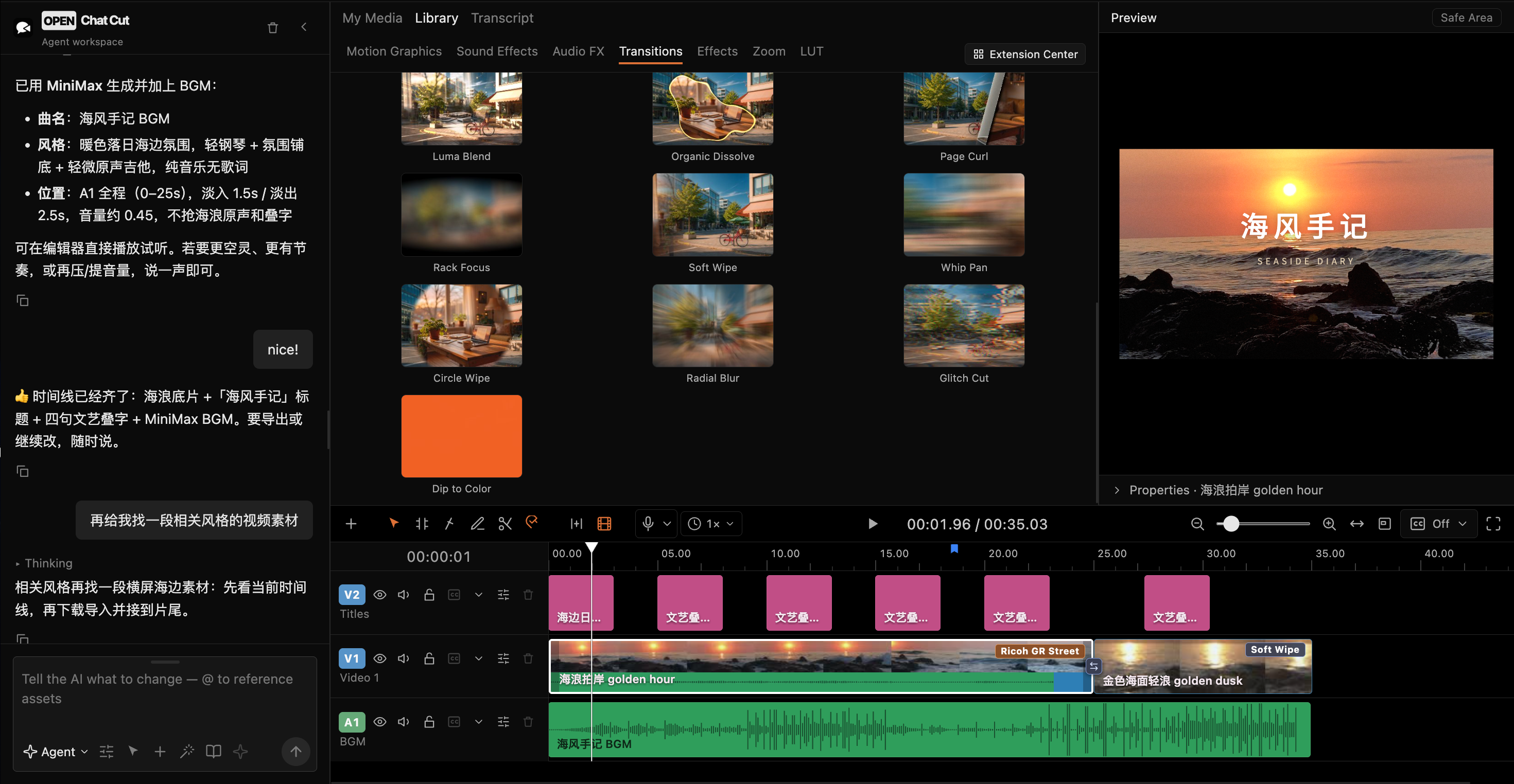 AI Agent Video Editing: From Prompt to an Editable Timeline